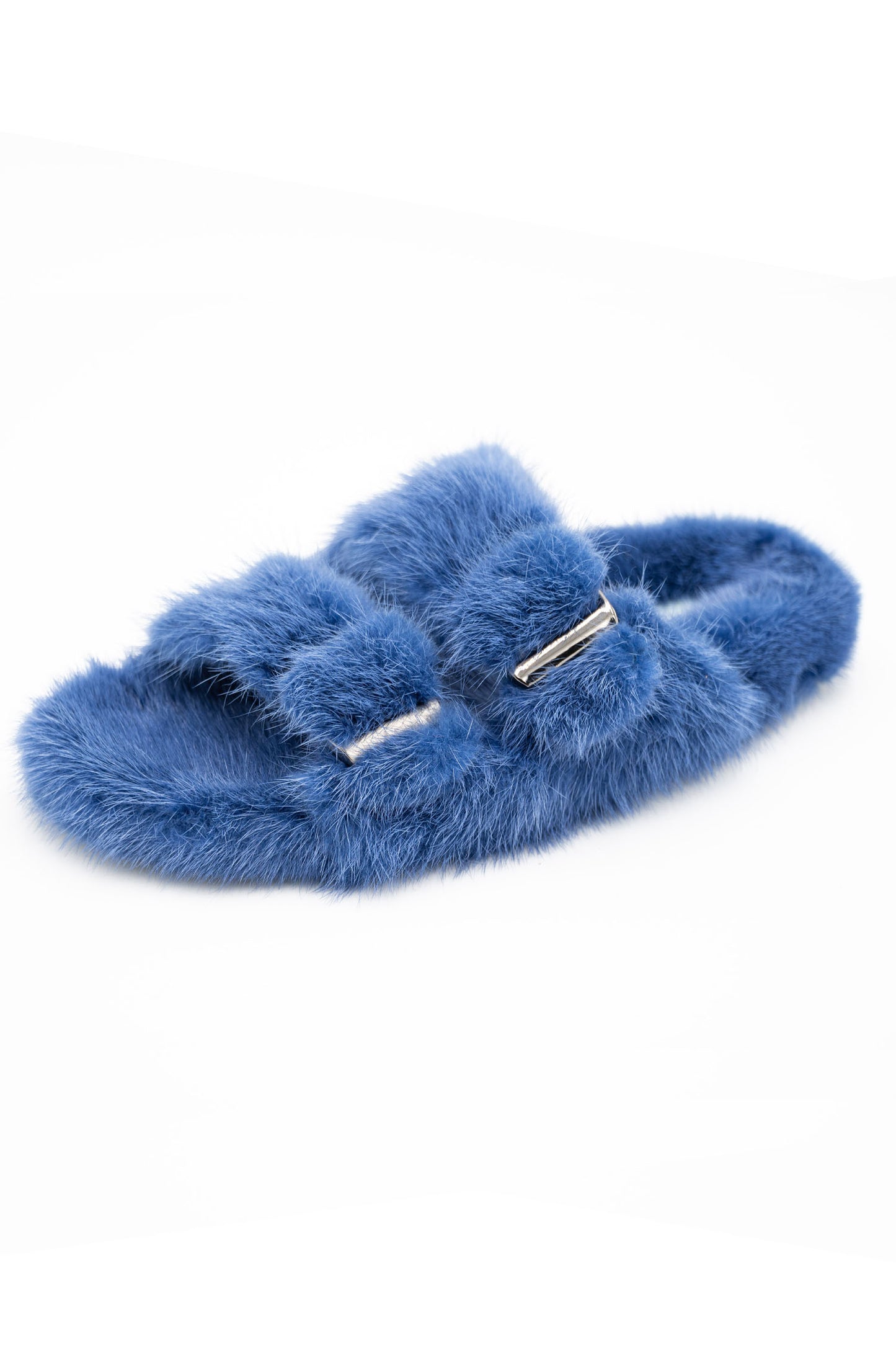 Linda Richards Mink Slides Denim, utopiatulsa.com