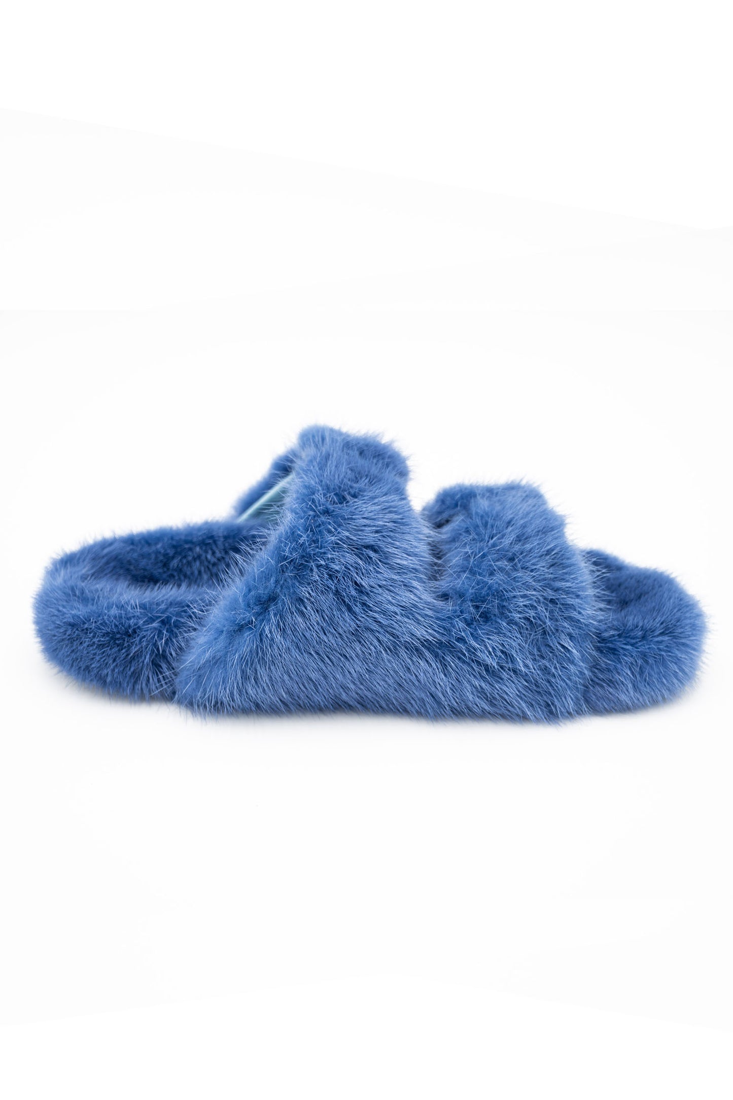 Linda Richards Mink Slides Denim, utopiatulsa.com