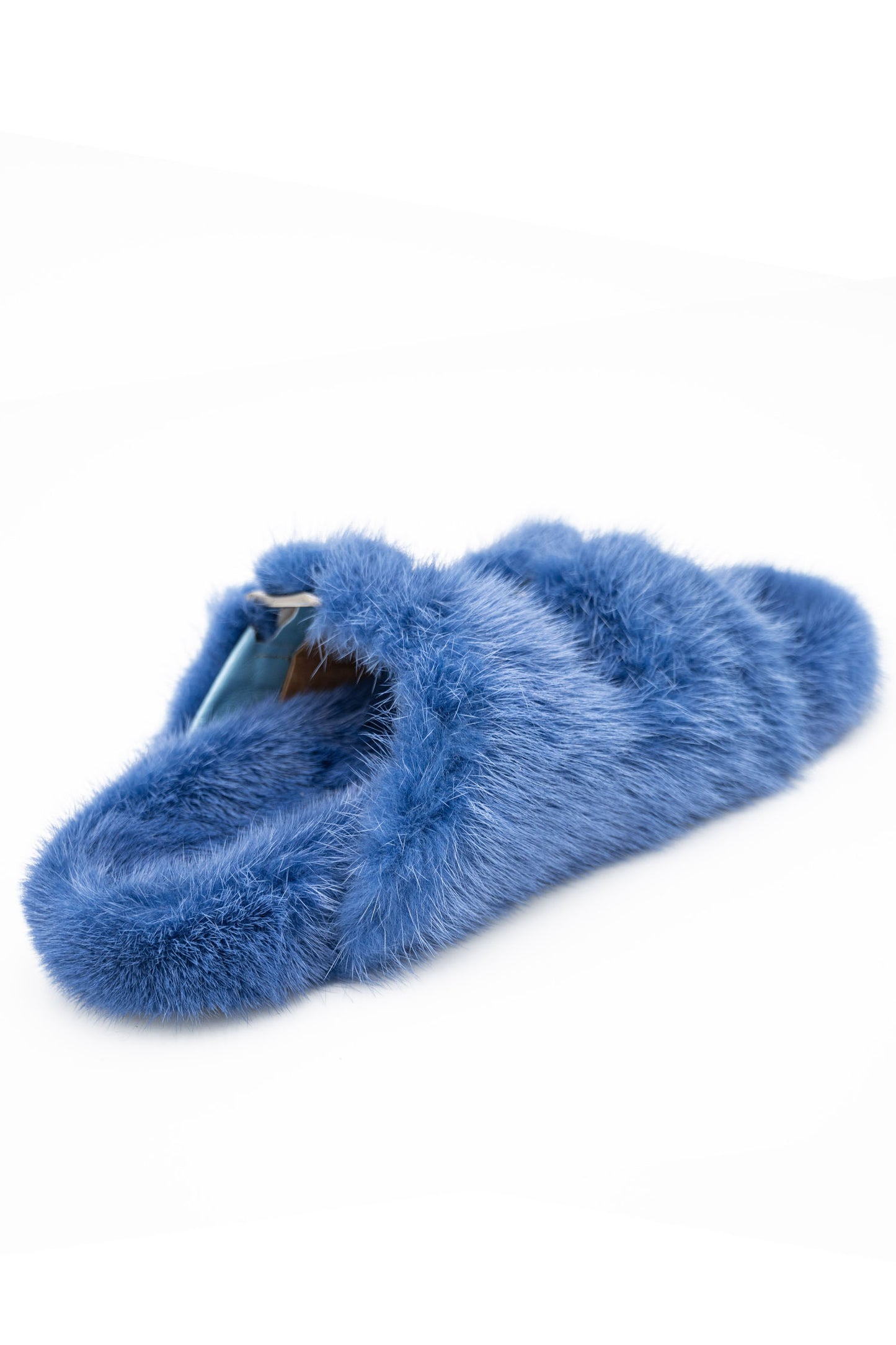 Linda Richards Mink Slides Denim, utopiatulsa.com