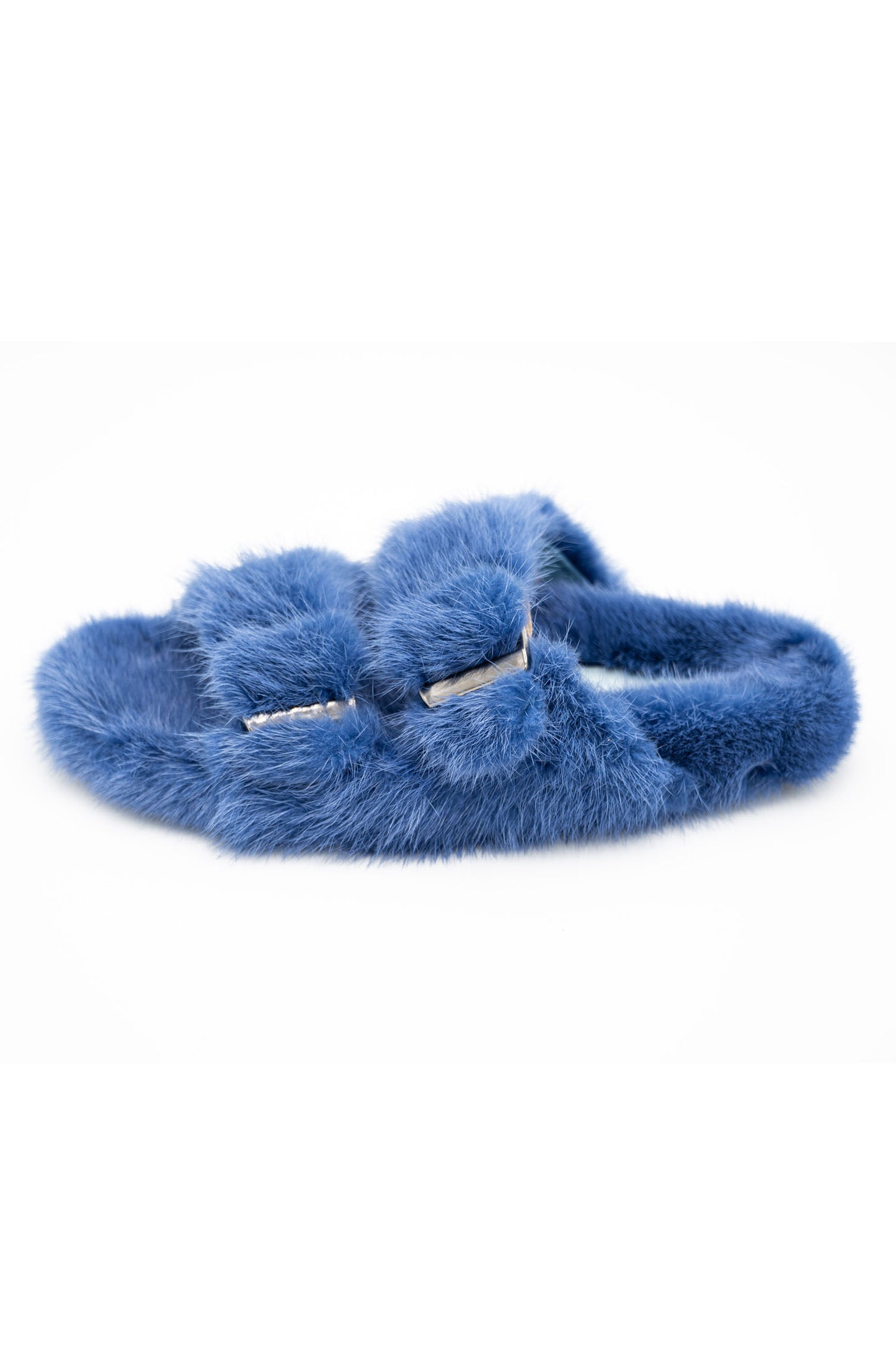 Linda Richards Mink Slides Denim, utopiatulsa.com