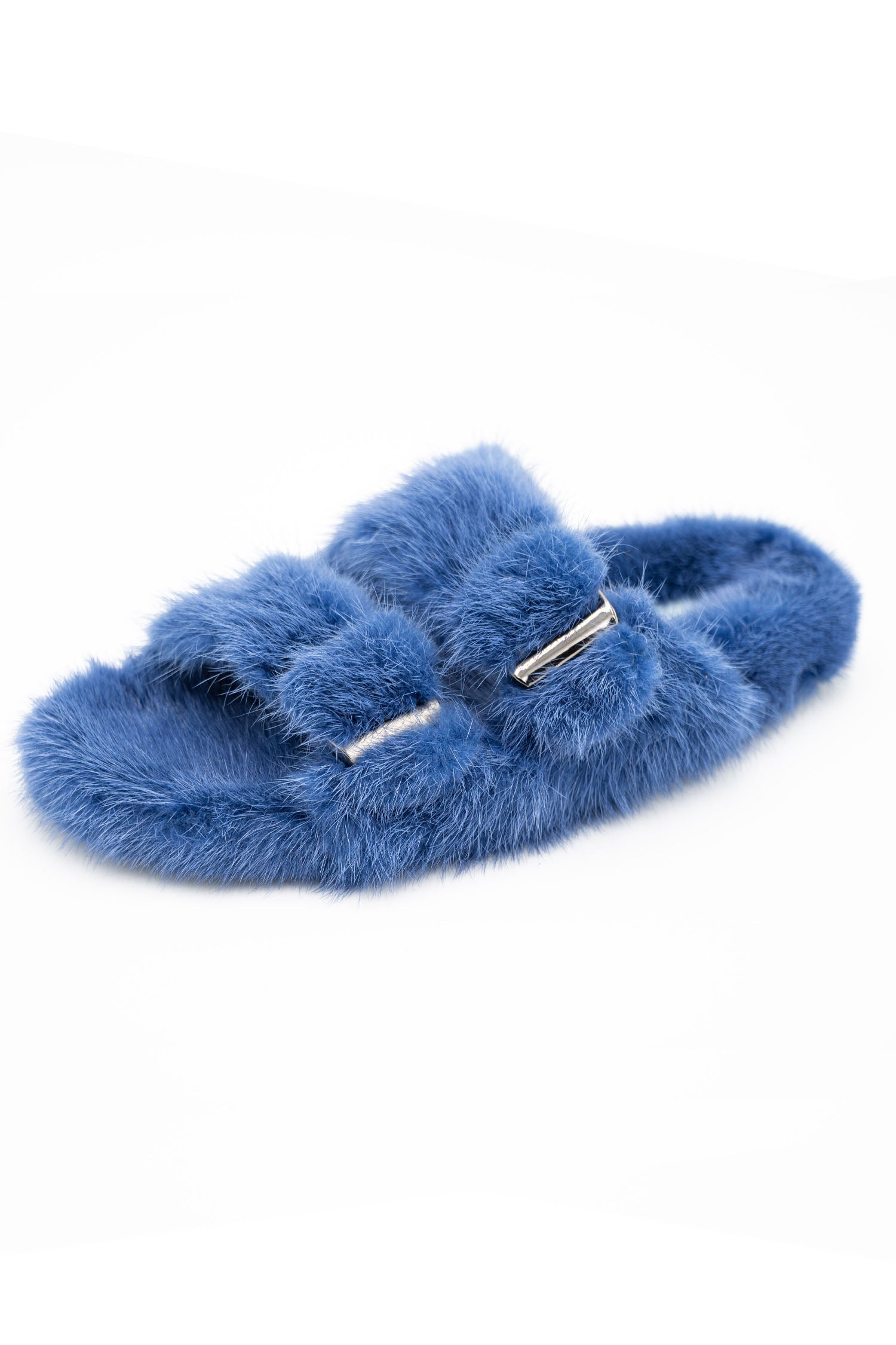 Linda Richards Mink Slides Denim, utopiatulsa.com