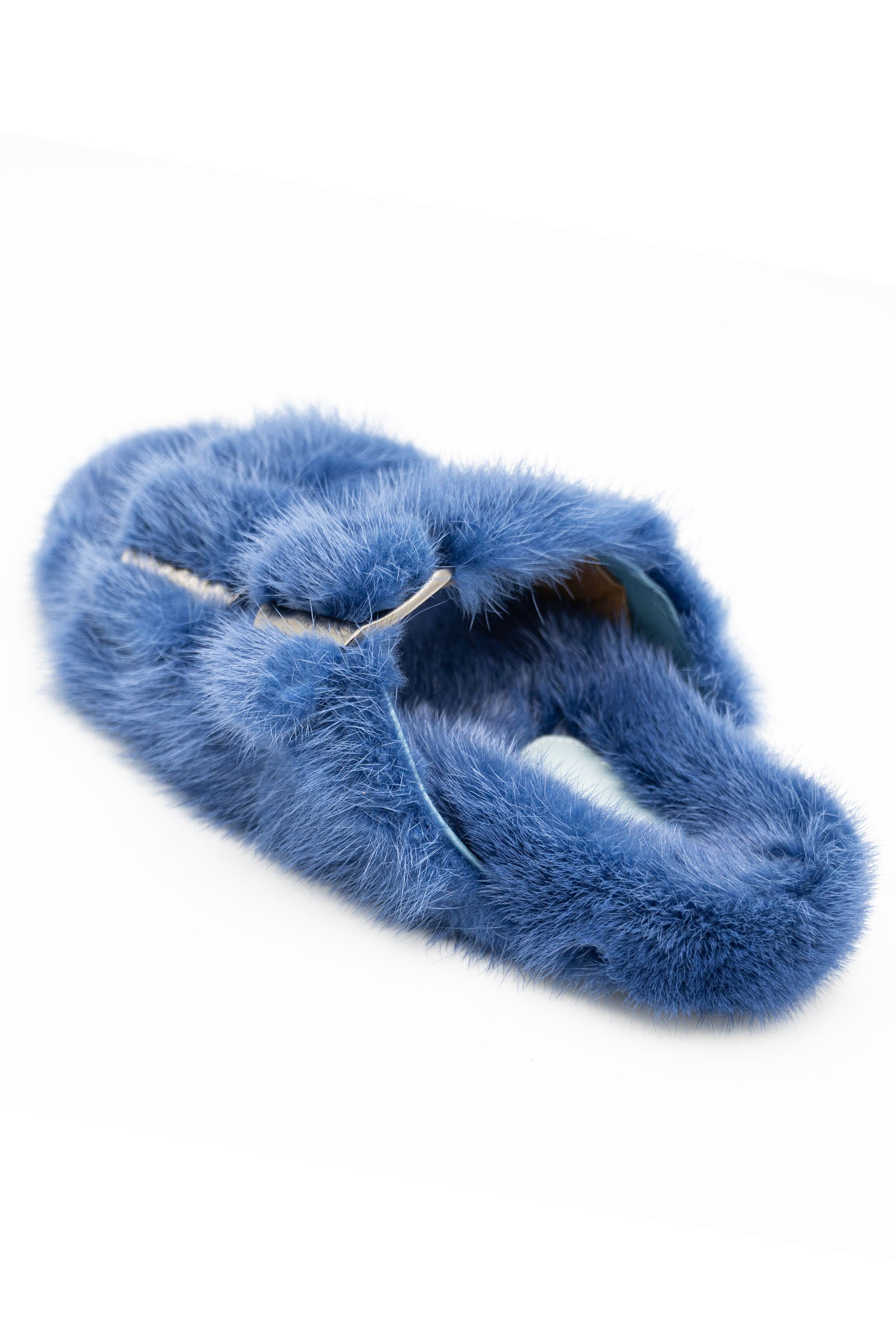 Linda Richards Mink Slides Denim, utopiatulsa.com