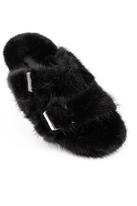 Linda Richards Mink Slides Black, utopiatulsa.com